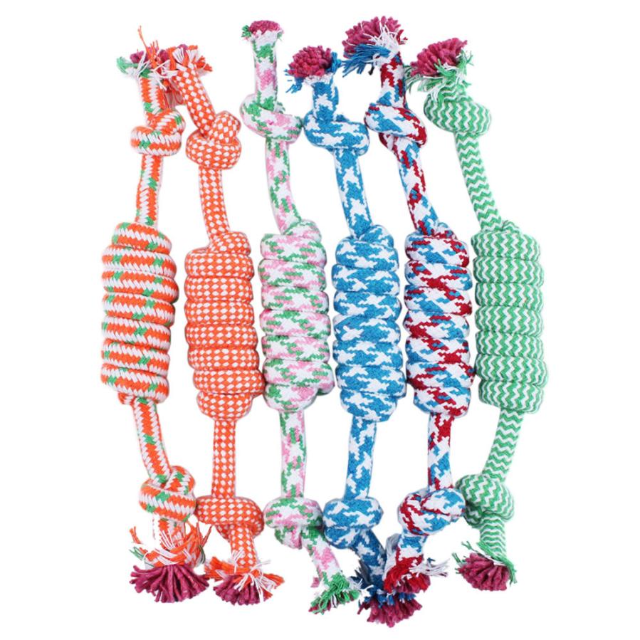 1 Pcs 27CM Dog Toys Funny Cotton Rope Toys For Small Puppy Dogs Pet Chew Toys Pet Supplies Random Colors