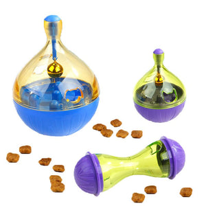 Pet Training Exercise Tumbler Leakage Food Smarter Interactive IQ Treat Ball Fun Bowl Toy