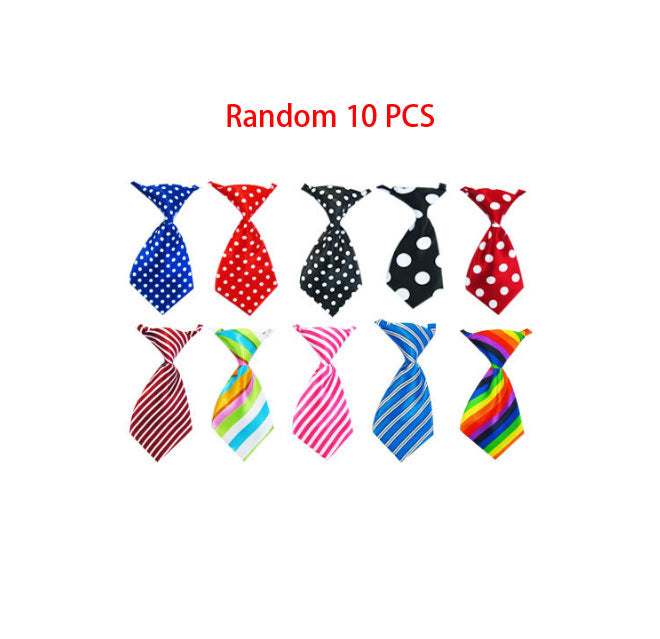 10pcs/Pack Plaid Pet Dog Cat Neck Ties adjustable Small Ties Dog Cat Neckties Bow Ties Dog Accessories Pet Supplies