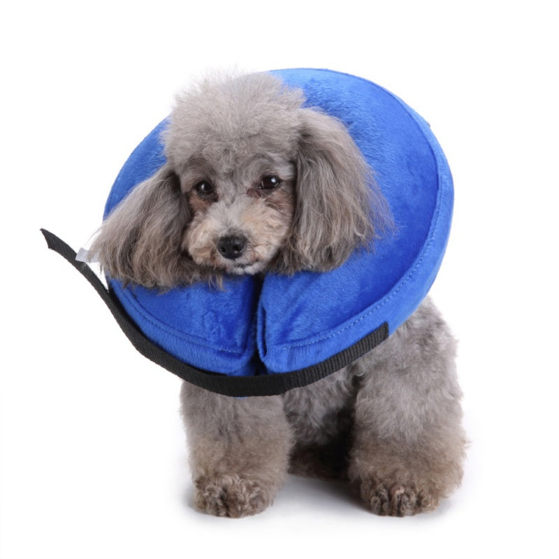 Dog Cat Protection Cover Wound Healing Cone Collar Inflatable Pet Medical Supplies Anti-bite PVC Comfortable Zipper E-Collar