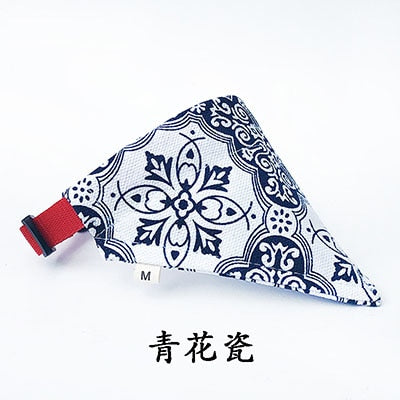 Cat Dog Bandana Bibs Scarf Collar Adjustable Pet Neckerchief Scarf Waterproof Saliva Towel for Small Medium Large Dogs