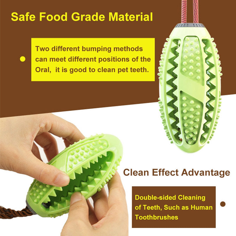 Dog Interactive Natural Rubber Ball Puppy Chew Toy Food Dispenser Ball Bite-Resistant Clean Teeth Pet Playing Balls Pet Dog Toys