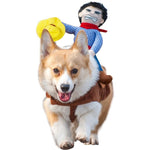 Load image into Gallery viewer, Funny Pet Cat Dog Costumes Dog Apparel Clothes For Halloween Cosplay Western Cowboy Riding Costumes Jacket Cloak Dog Accessories
