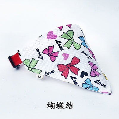 Cat Dog Bandana Bibs Scarf Collar Adjustable Pet Neckerchief Scarf Waterproof Saliva Towel for Small Medium Large Dogs