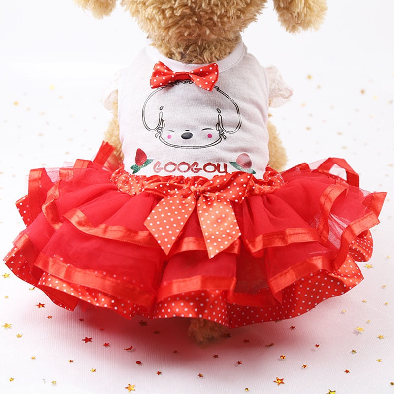 Dog Clothes Pet Dog Tutu Dress Puppy Dog Princess Dresses for Small to Medium Dogs Pet Apparel