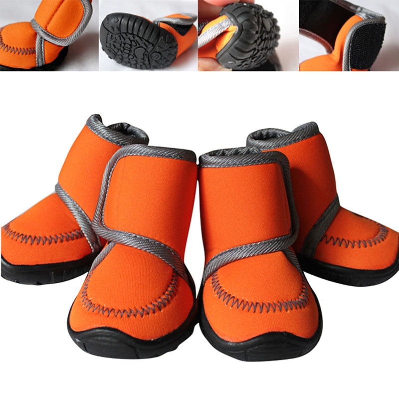 4Pcs/Set Waterproof Winter Pet Dog Shoes 7 SIZE Dog's Boots Cotton Non Slip XS XL For ChiHuaHua Puppy Shoes