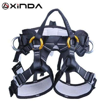 XINDA Camping Outdoor Hiking Rock Climbing Half Body Waist Support Safety Belt Climbing tree Harness Aerial Sports Equipment