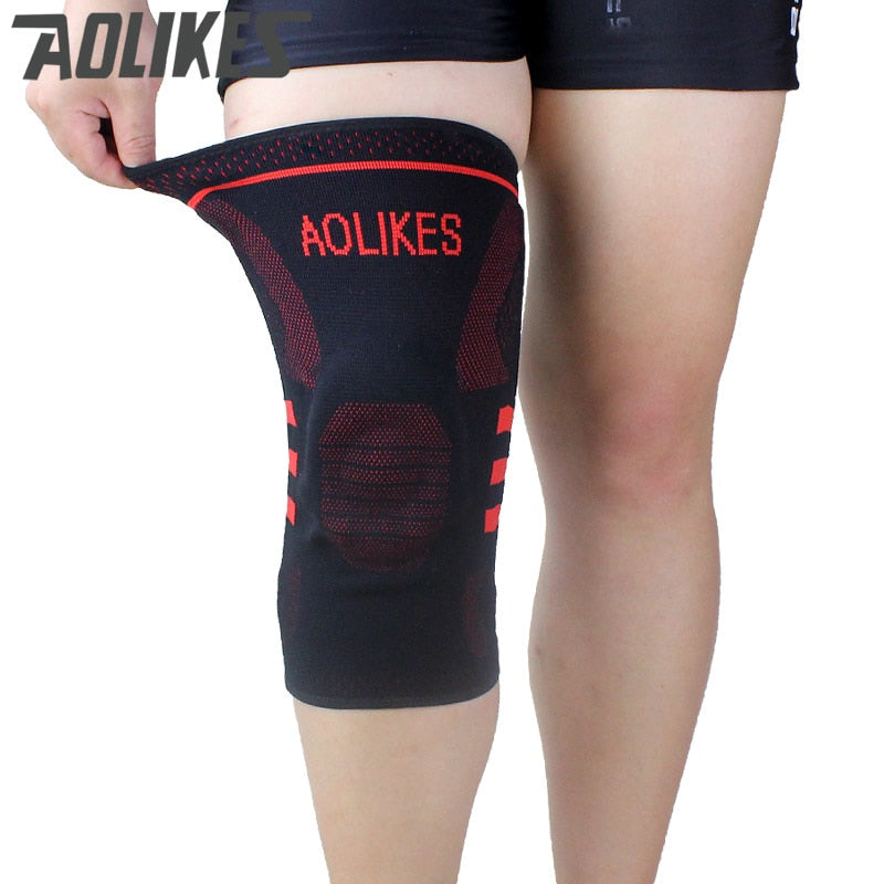 1pc Basketball Knee Brace Compression knee Support Sleeve Injury Recovery Volleyball Fitness sport safety sport protection gear