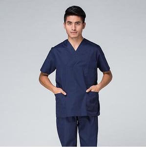 Doctors and nurses wear surgical clothing brush hand clothing European and American fashion split suit waist slimming