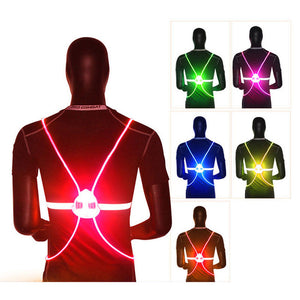 360 Reflective LED Flash Driving Vest High Visibility Night Running Cycling Riding Outdoor Activities Light Up Safety Bike Vest