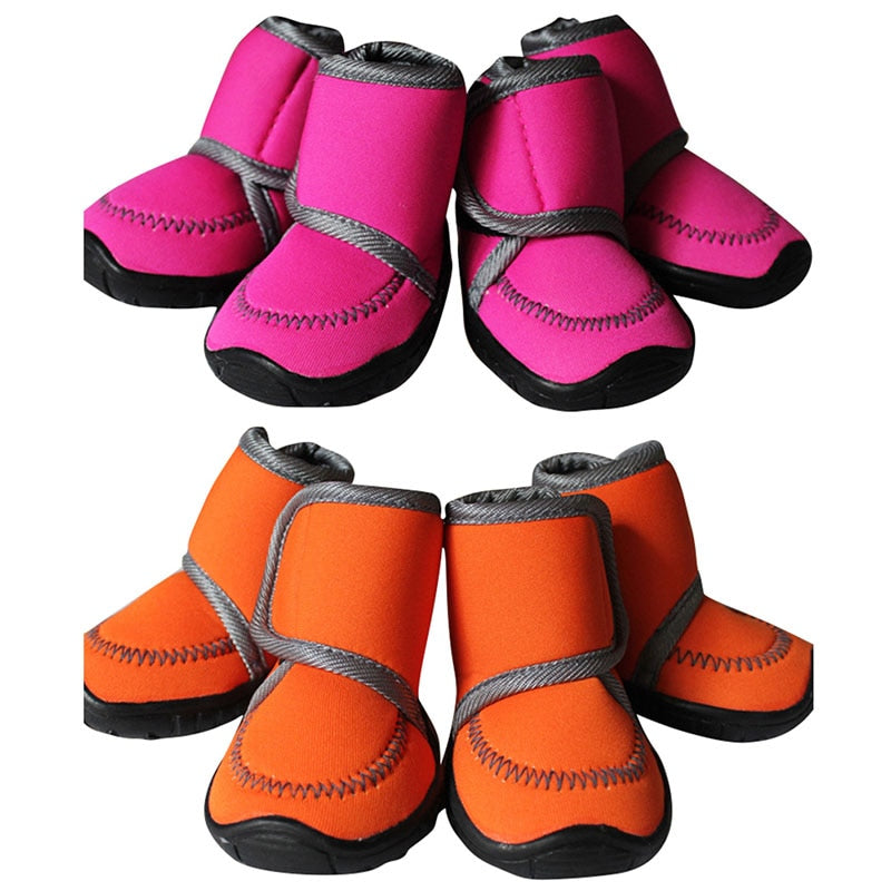 4Pcs/Set Waterproof Winter Pet Dog Shoes 7 SIZE Dog's Boots Cotton Non Slip XS XL For ChiHuaHua Puppy Shoes