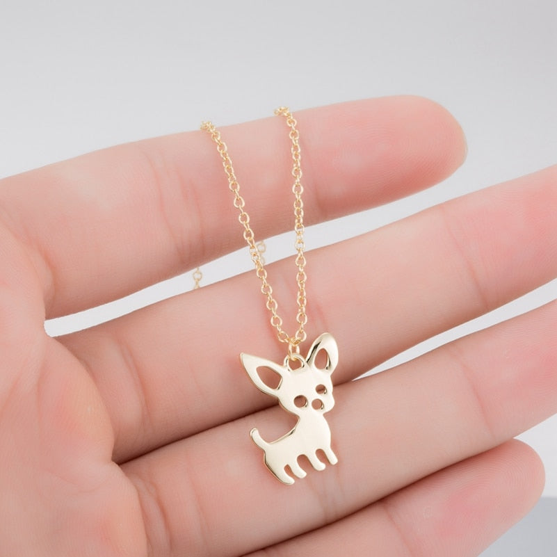 Cute Chihuahua Pet Pendant Necklaces for Women Love My Pet Animal Dog Necklace Choker Ketting Jewelry