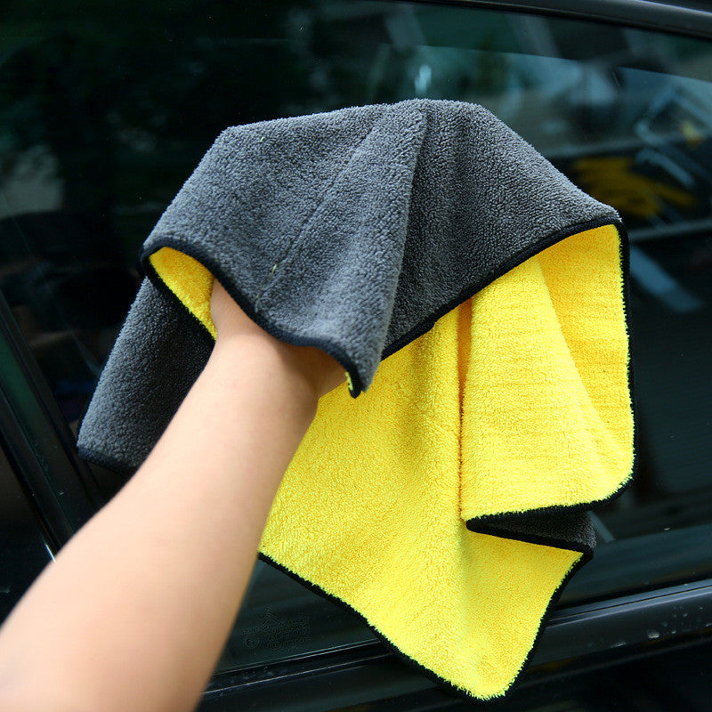 1pc Car Care Polishing Wash Towels Plush Microfiber Washing Drying Towel Strong Thick Plush Polyester Fiber Car Cleaning Cloth