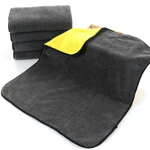 1pc Car Care Polishing Wash Towels Plush Microfiber Washing Drying Towel Strong Thick Plush Polyester Fiber Car Cleaning Cloth