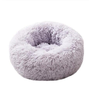 Long Plush Super Soft Pet Bed Kennel Dog Round Cat Winter Warm Sleeping Bag Puppy Cushion Mat Portable Cat Supplies 46/50/60cm