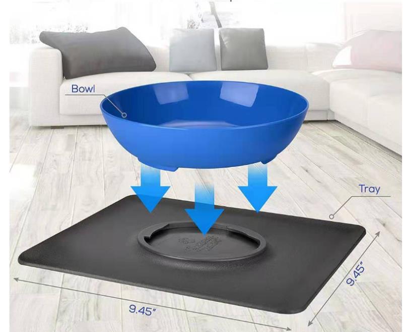 Silicone suction bowl mat non-slip pet bowl non-slip collapsible dog bowl mat and sucker feet silicone food caps 30D6