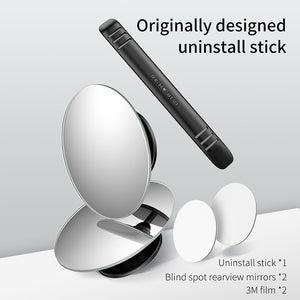 Baseus 2Pcs Car Holder HD Rear View Convex Mirror Auto Rearview Mirror 360 Degree Wide Angle Vehicle Blind Spot Rimless Mirrors