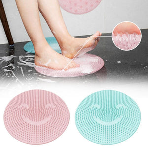 Silicone Bath Shower Back Brush Massager Bath Foot Brush Dead Skin Anti Skid Pad Bath Mats