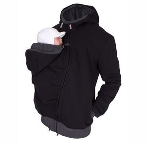 Winter Dad&Mom Baby Carrier Hoodies O-Neck Maternity Baby Hoodies Pregnant Causal Zipper Hooded Outerwear For Women/Men Clothes