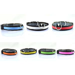 Load image into Gallery viewer, Nylon Pet Dog Collar LED Light Night Safety Light-up Flash Glowing Cat Collar Dog Collars
