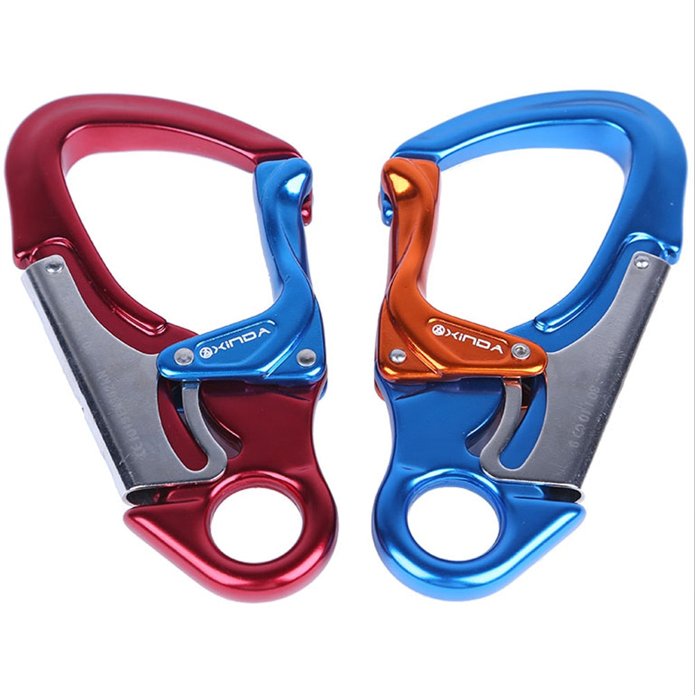 Xinda Outdoor Rock Climbing Carabiner 30KN Mountaineering downhill Safety hook Via Ferrata Buckle Working At Height Equipment