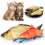 Load image into Gallery viewer, Pet Soft Plush Creative 3D Carp Catfish Shape Toy Cat Gifts Grass Fish Stuffed Fish Simulation Doll Pillow Playing Toy For Pet
