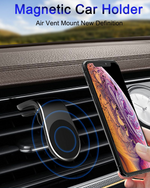 Load image into Gallery viewer, Magnetic Car Phone Holder L Shape Air Vent Mount Stand in Car GPS Mobile Phone Holder For iPhone X Samsung S9 Xiaomi
