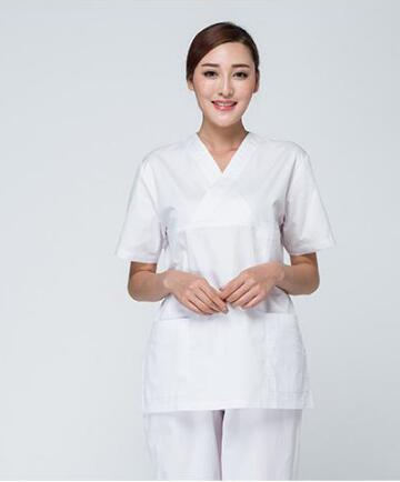 Doctors and nurses wear surgical clothing brush hand clothing European and American fashion split suit waist slimming