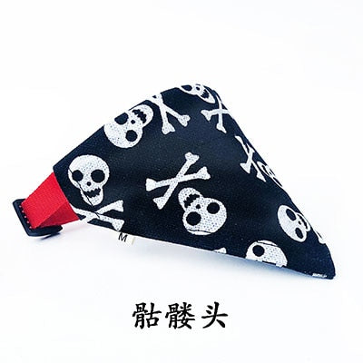 Cat Dog Bandana Bibs Scarf Collar Adjustable Pet Neckerchief Scarf Waterproof Saliva Towel for Small Medium Large Dogs