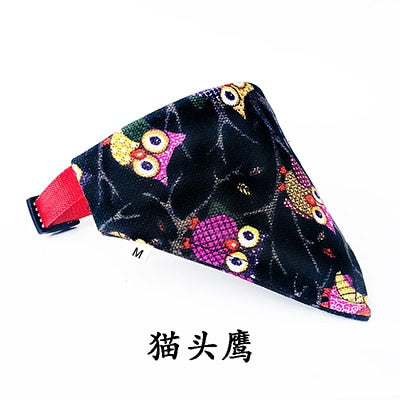 Cat Dog Bandana Bibs Scarf Collar Adjustable Pet Neckerchief Scarf Waterproof Saliva Towel for Small Medium Large Dogs