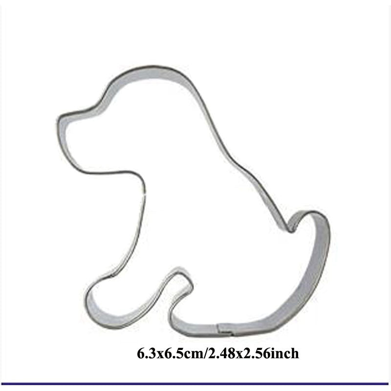 3pcs Patisserie Reposteria Pet Dog Bone Claw Fondant Cake Decor Tools Metal Cookie Cutter Paste Chocolate Biscuit Mold Bakery