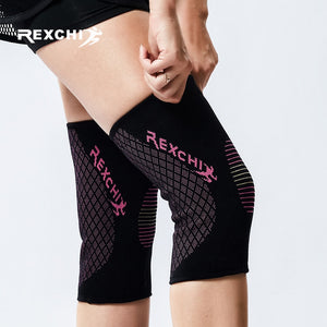 REXCHI Elastic Kneepads Women Protective Gear Knee Pad Patella Brace Support for Basketball Volleyball Running Sports Safety