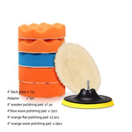 Load image into Gallery viewer, 3&quot;/ 4&quot;/5&quot;/6&quot;/7&quot; Buffing Pad Auto Car Polishing Pad Kit Buffer + Drill Adapter M14 For Car Polisher ,Electric Drill Pack
