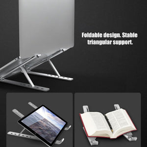 N3 Adjustable Laptop Bracket Holder Stand Computer Notebook Stand with Silicone Non-slip Pad