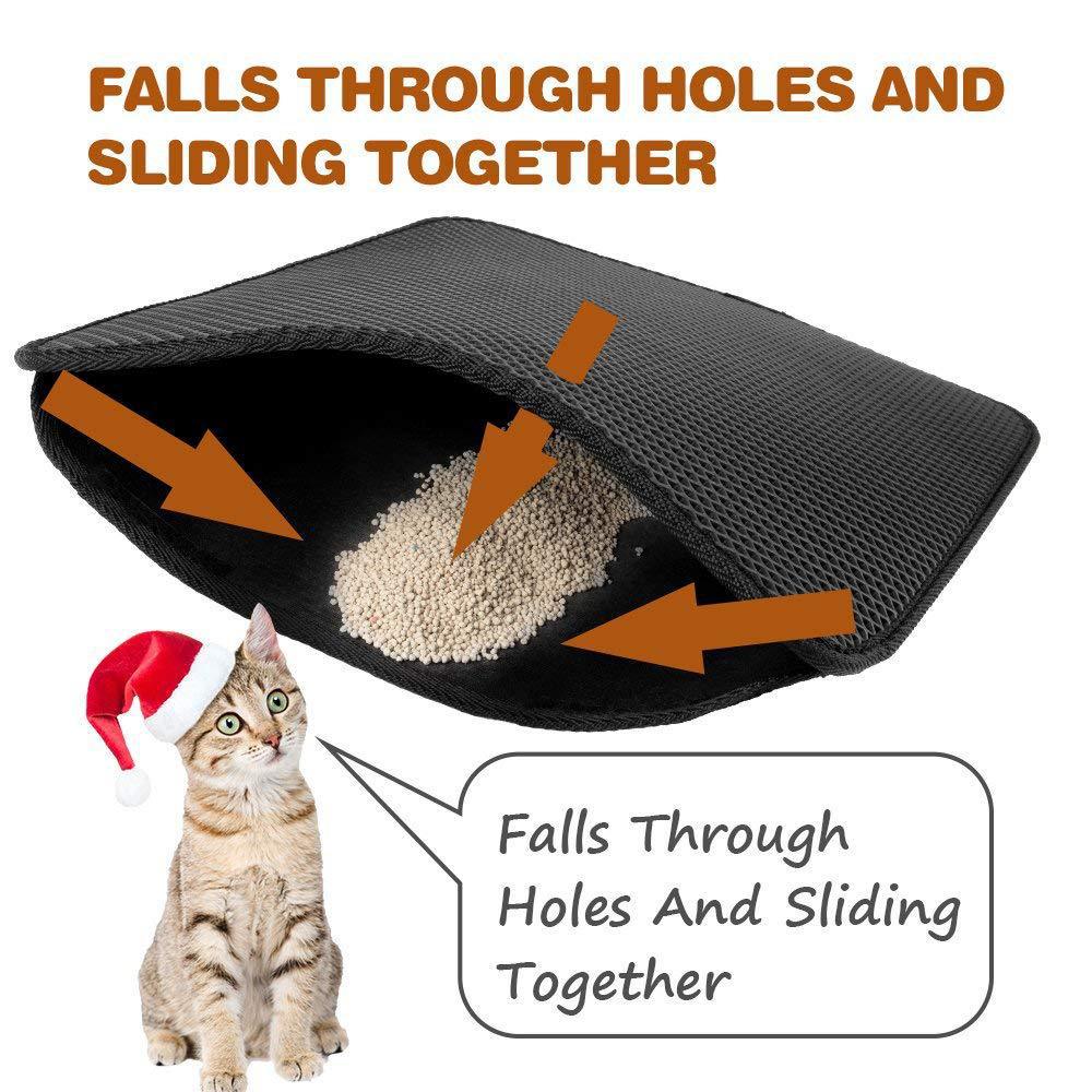 Waterproof Pet Cat Litter Mat EVA Double Layer Cat Litter Trapping Pet Litter Cat Mat Clean Pad Products