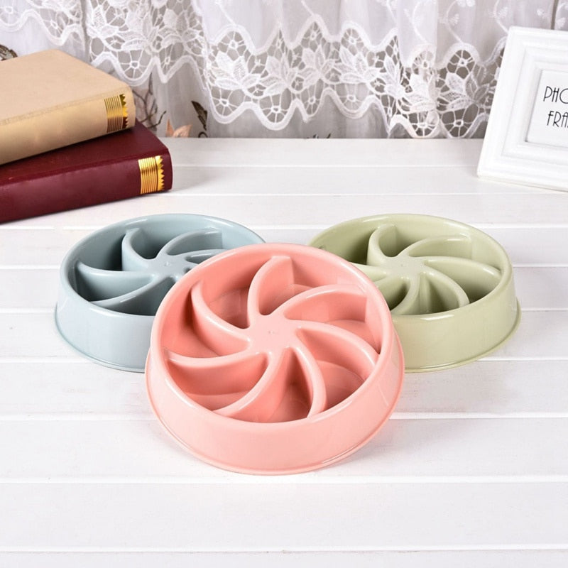 Pet Dog Slow Eating Training Bowl for Puppy Kitten Plastic Food Feeding Bowl Pet Avoid Choke Feeder Pet Dog Training Bowl