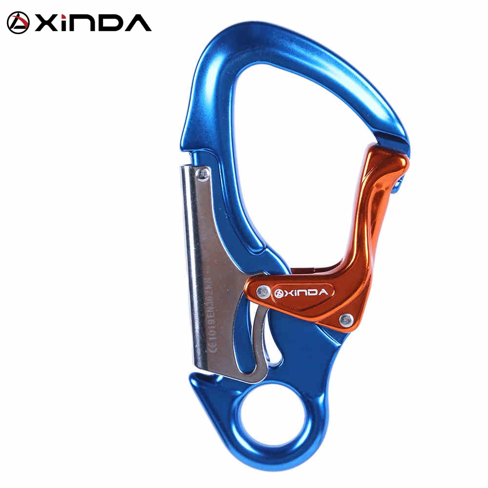 Xinda Outdoor Rock Climbing Carabiner 30KN Mountaineering downhill Safety hook Via Ferrata Buckle Working At Height Equipment