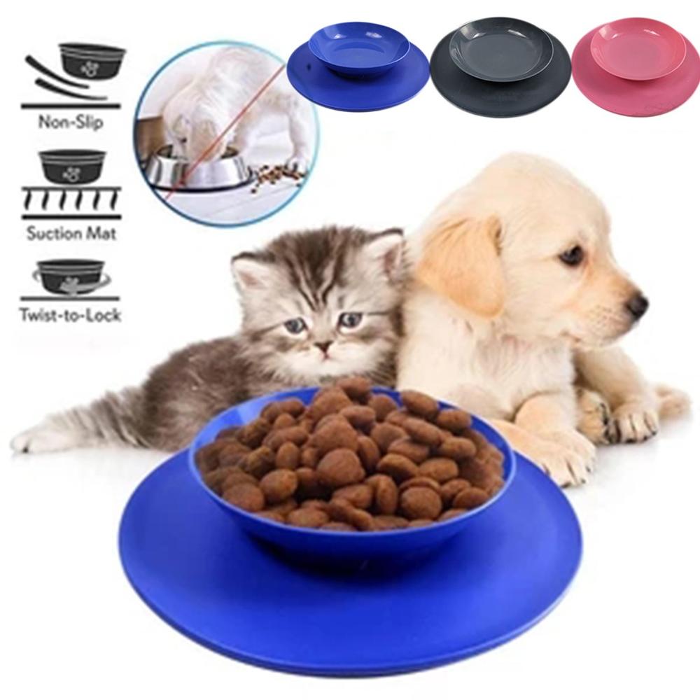 Silicone suction bowl mat non-slip pet bowl non-slip collapsible dog bowl mat and sucker feet silicone food caps 30D6