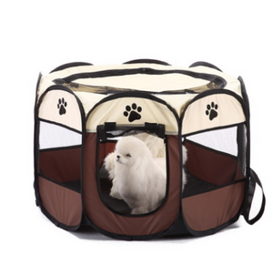 8-side Foldable Pet tent Dog House Cage Dog Cat Tent Playpen Puppy Kennel Easy Operation Octagonal Fence