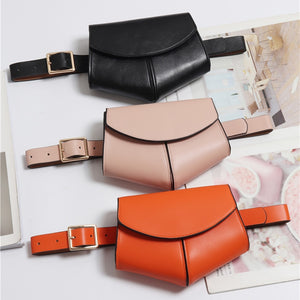 Women Serpentine Fanny Pack Ladies New Fashion Waist Belt Bag Mini Disco Waist bag Leather Small Shoulder Bags