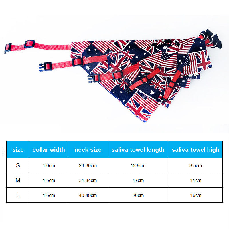 Cat Dog Bandana Bibs Scarf Collar Adjustable Pet Neckerchief Scarf Waterproof Saliva Towel for Small Medium Large Dogs