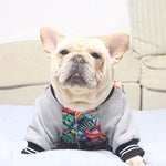 Load image into Gallery viewer, Hawaii Floral Print Cold Season Dog Coat Clothes Cotton Padded Warm Pet Jacket Fashion French Bulldog Jacket
