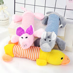 Load image into Gallery viewer, Popular Pet Dog Cat Funny Fleece Durability Plush Dog Toys Squeak Chew Sound Toy Fit for All Pets Elephant Duck Pig Plush Toys
