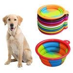 Load image into Gallery viewer, 1Pcs Portable Travel Bowl Dog Feeder Water Food Container Silicone Small Mudium Dog Pet Accessories Folding Dog Bowl Outfit
