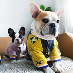 Load image into Gallery viewer, Hawaii Floral Print Cold Season Dog Coat Clothes Cotton Padded Warm Pet Jacket Fashion French Bulldog Jacket
