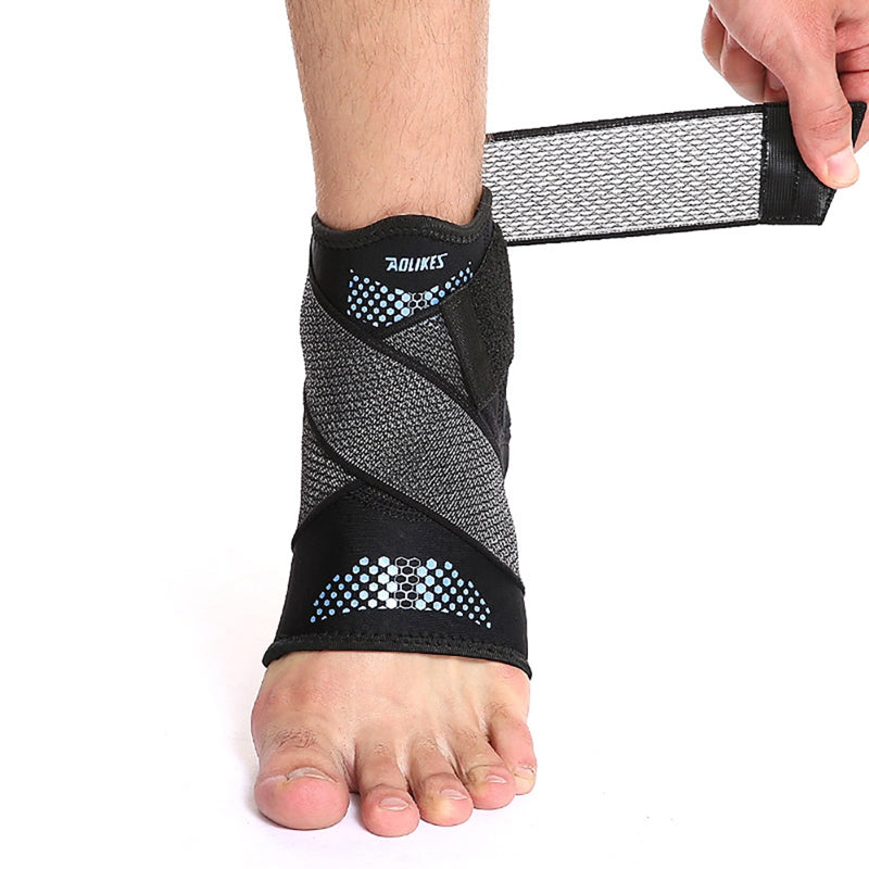 1Pcs Sport Ankle Brace Protector Adjustable Anti-sprain Compression Feet Support Wrap Bandage Protection With Strap