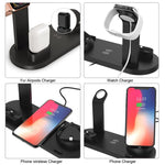 Load image into Gallery viewer, 4 in 1 Wireless Charging Dock Station For Apple Watch iPhone X XS XR MAX 11 Pro 8 Airpods 10W Qi Fast Charger Stand Holder
