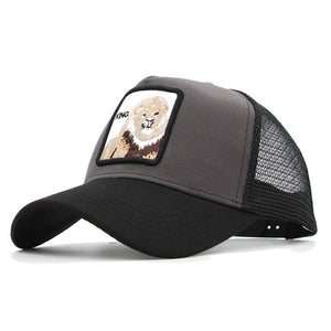 Animals Embroidery Baseball Caps Men Women Snapback Hip Hop Hat Summer Mesh hat Streetwear Bone gorra animales bordados