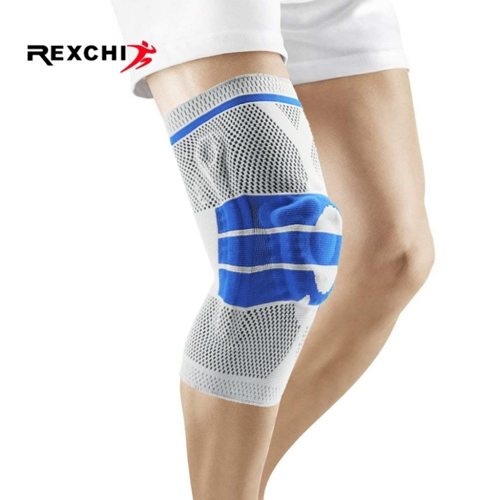 Elastic Basketball Knee Pads Support Silicon Padded Patella Brace Kneepad Protective Gear for Volleyball Sports Safety