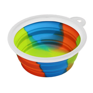 1Pcs Portable Travel Bowl Dog Feeder Water Food Container Silicone Small Mudium Dog Pet Accessories Folding Dog Bowl Outfit